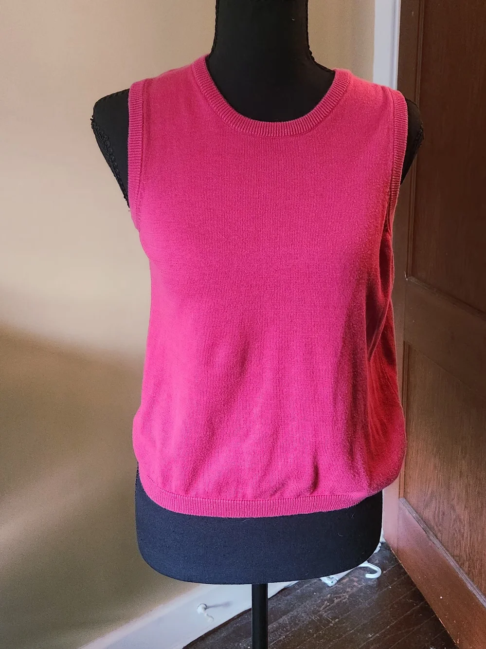 J. Crew Bright Pink Sleeveless Knit Tank